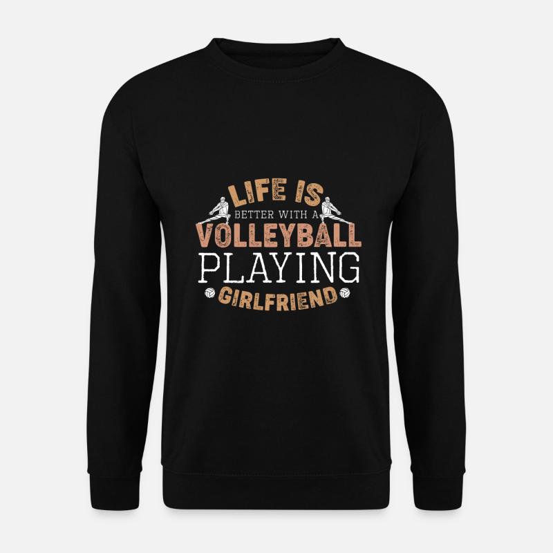 Relationship Gift Volleyball Beach Girlfriend - Unisex Sweatshirt - black