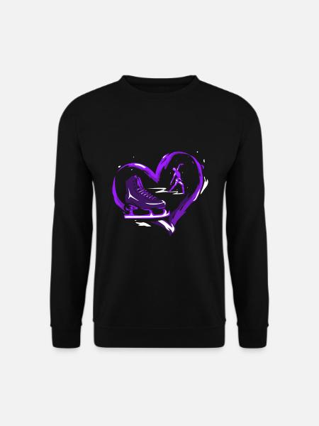 Eislaufen Eisläufer Schlittschuhe Sport Geschenk - Unisex Pullover - Schwarz