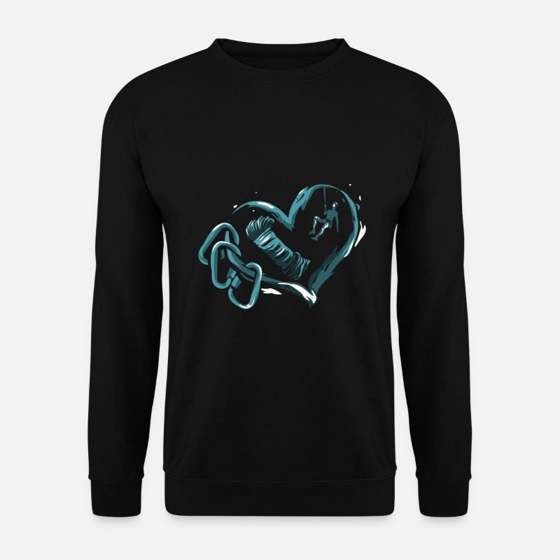 Felskletterer Felsklettern Hobby Geschenk - Unisex Pullover - Schwarz