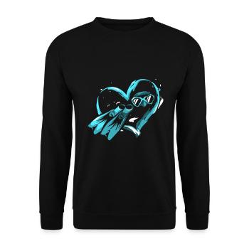 Plongeur plongée équipement de plongée Hobby Cadeau - Sweat-shirt Unisexe - noir - Devant - Alina (178cm) & Michal (187cm)