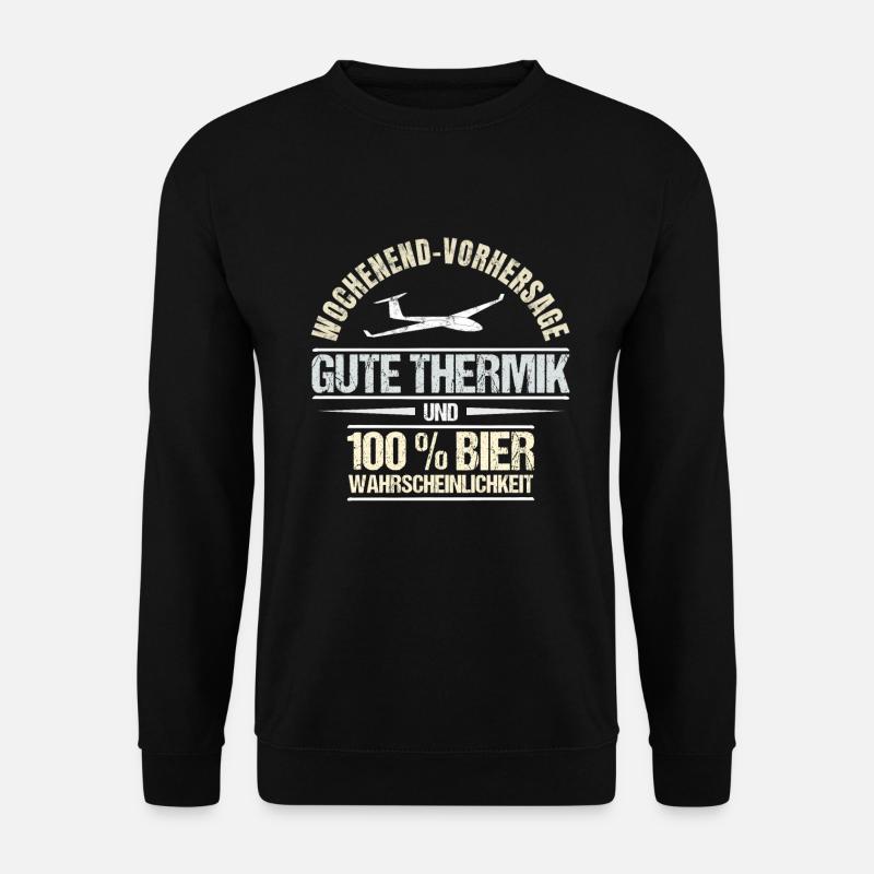 Segelflugzeug Segelflieger Segelflug Geschenk - Unisex Pullover - Schwarz