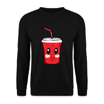 Lemonade Soft Drink Drink Gift - Unisex Sweatshirt - black - Front - Alina (178cm) & Michal (187cm)