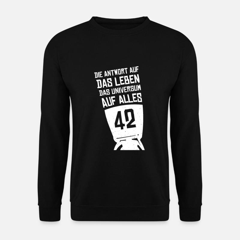 Antwort 42 - Unisex Pullover - Schwarz