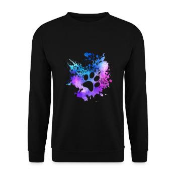 Design rétro abstrait pour chien, animal de compagnie - Sweat-shirt Unisexe - noir - Devant - Alina (178cm) & Michal (187cm)