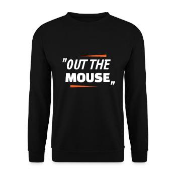 Aus die Maus Denglisch Lustige Sprüche Cool - Unisex Pullover - Schwarz - Vorne - Alina (178cm) & Michal (187cm)