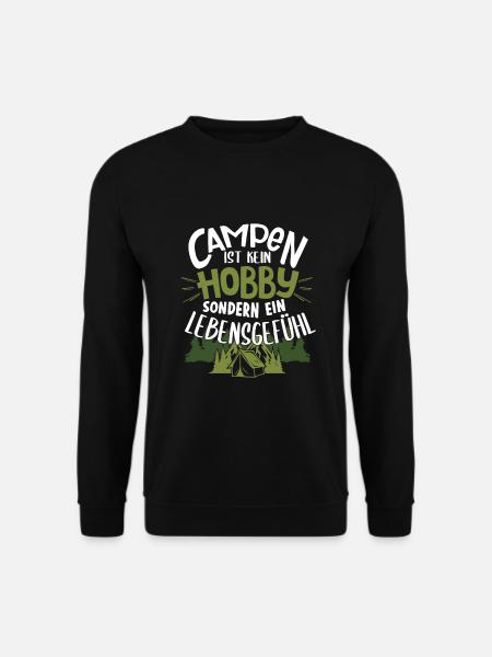 Campen Camping Wohnwagen Camper Geschenk - Unisex Pullover - Schwarz