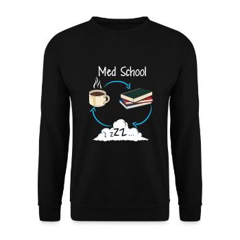 Étudiant en médecine étudiant en médecine étudiant cadeau - Sweat-shirt Unisexe - noir - Devant - Alina (178cm) & Michal (187cm)