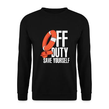 Lifeguard lifeguard gift - Unisex Sweatshirt - black - Front - Alina (178cm) & Michal (187cm)