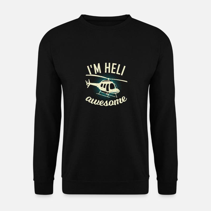 Hélicoptère pilote hélicoptère cadeau hélicoptère - Sweat-shirt Unisexe - noir