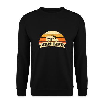 RV camping-car caravane van RV cadeau - Sweat-shirt Unisexe - noir - Devant - Alina (178cm) & Michal (187cm)