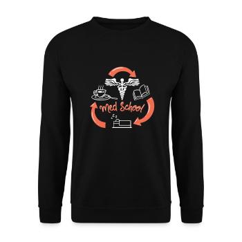 Étudiant en médecine étudiant en médecine cadeau - Sweat-shirt Unisexe - noir - Devant - Alina (178cm) & Michal (187cm)