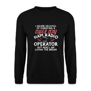 Funkamateur Ham Amateurfunk - Unisex Pullover - Schwarz - Vorne - Alina (178cm) & Michal (187cm)