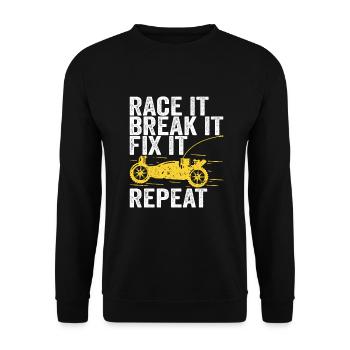 Remote Controlled Car RC Car Gift - Unisex Sweatshirt - black - Front - Alina (178cm) & Michal (187cm)