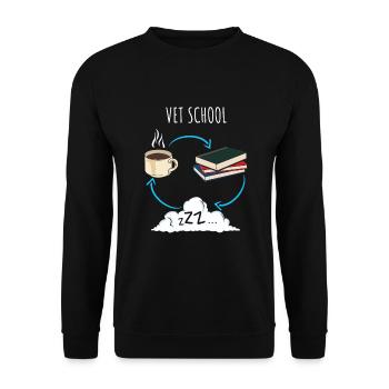 Veterinarian veterinarian studying veterinary - Unisex Sweatshirt - black - Front - Alina (178cm) & Michal (187cm)