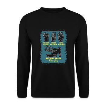 Kitesurfing Kitesurfing Kiteboarding - Unisex Sweatshirt - black - Front - Alina (178cm) & Michal (187cm)