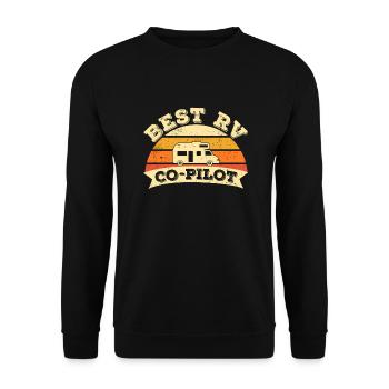 RV camper caravan RV co-pilot - Unisex Sweatshirt - black - Front - Alina (178cm) & Michal (187cm)