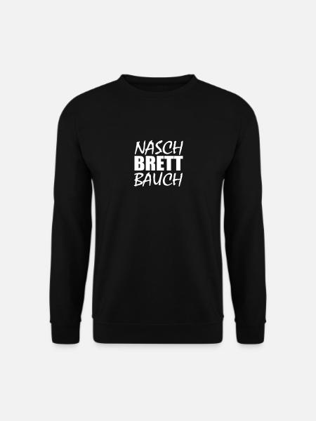 Naschbrettbauch. Bauch Bäuchlein Geschenk Lustig - Unisex Pullover - Schwarz