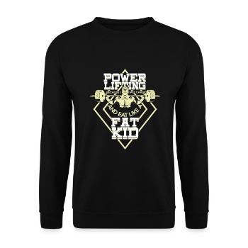 Powerlifting Powerlifter Gift - Unisex Sweatshirt - black - Front - Alina (178cm) & Michal (187cm)