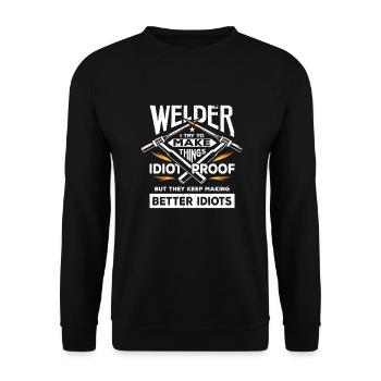 Soudeur soudeur cadeau universel de soudeur - Sweat-shirt Unisexe - noir - Devant - Alina (178cm) & Michal (187cm)