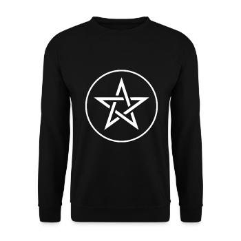 étoile blanche - Sweat-shirt Unisexe - noir - Devant - Alina (178cm) & Michal (187cm)