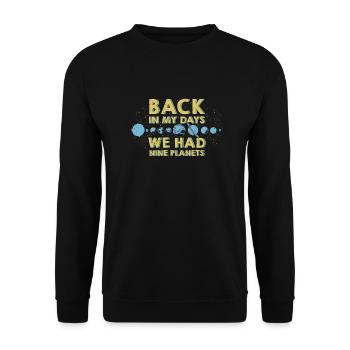 Astronomie astronomie astronomie univers planètes cadeau - Sweat-shirt Unisexe - noir - Devant - Alina (178cm) & Michal (187cm)