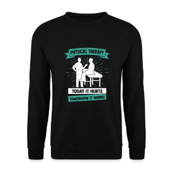 Cadeau de physiothérapeute - Sweat-shirt Unisexe - noir - Devant - Alina (178cm) & Michal (187cm)