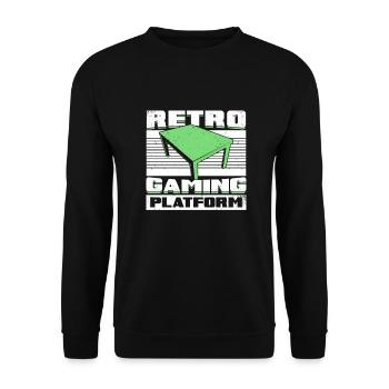 Tabletop Brettspiel Brettspieler Geschenk - Unisex Pullover - Schwarz - Vorne - Alina (178cm) & Michal (187cm)