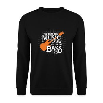 Bass player bass guitar musician bass guitarist gift - Unisex Sweatshirt - black - Front - Alina (178cm) & Michal (187cm)