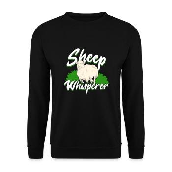 Sheep Sheep Herd Animal Keeper Shepherd Gift - Unisex Sweatshirt - black - Front - Alina (178cm) & Michal (187cm)