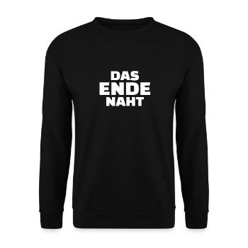 Das Ende naht Partnerlook Beziehung Liebe Lustig - Unisex Pullover - Schwarz - Vorne - Alina (178cm) & Michal (187cm)