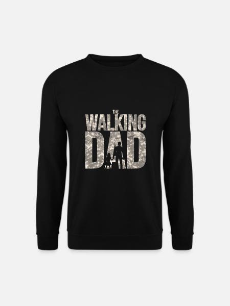 The Walking Dad Vater Papa Familie Geschenkidee - Unisex Pullover - Schwarz
