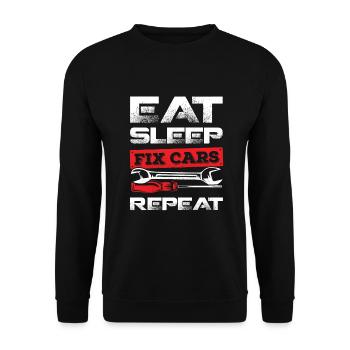 Race car auto mechanic auto mechanic gift - Unisex Sweatshirt - black - Front - Alina (178cm) & Michal (187cm)