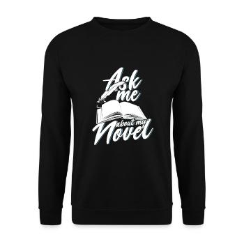 Livre auteur écrivain romancier cadeau - Sweat-shirt Unisexe - noir - Devant - Alina (178cm) & Michal (187cm)