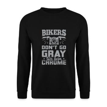 Cadeau drôle de motard moto motard - Sweat-shirt Unisexe - noir - Devant - Alina (178cm) & Michal (187cm)