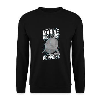 Cadeau de biologiste marin de marsouin de biologie marine - Sweat-shirt Unisexe - noir - Devant - Alina (178cm) & Michal (187cm)
