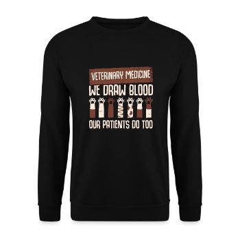 Veterinarian Veterinary Veterinary Gift - Unisex Sweatshirt - black - Front - Alina (178cm) & Michal (187cm)