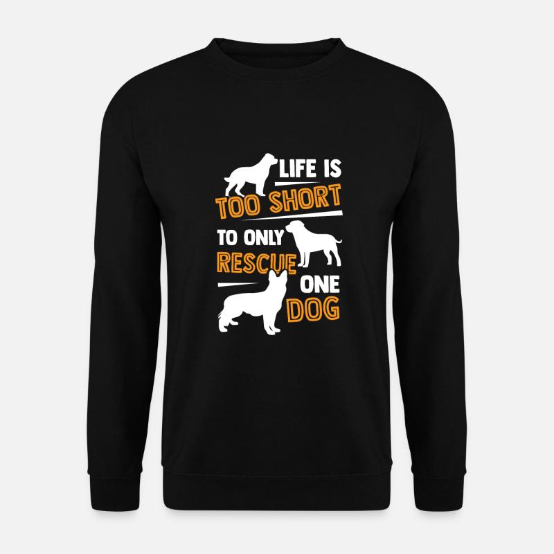 Hund Tierheim Tierschutz Tierschützer Geschenk - Unisex Pullover - Schwarz