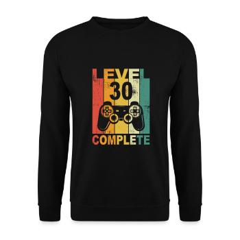 30. Geburtstag 30 Jahre Baujahr 1991 Spruch Lustig - Unisex Pullover - Schwarz - Vorne - Alina (178cm) & Michal (187cm)