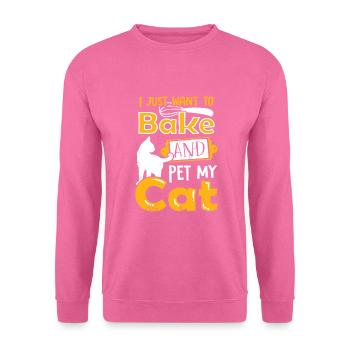 Baking Baker Cat Cat Holder Gift - Unisex Sweatshirt - pink - Front