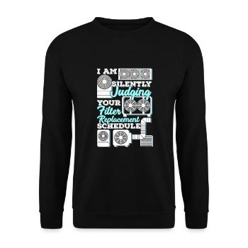Climatisation Travail Drôle de climatiseur cadeau - Sweat-shirt Unisexe - noir - Devant - Alina (178cm) & Michal (187cm)