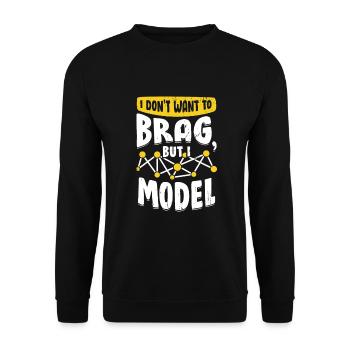 Lustiges Datenwissenschaftler Geschenk - Unisex Pullover - Schwarz - Vorne - Alina (178cm) & Michal (187cm)