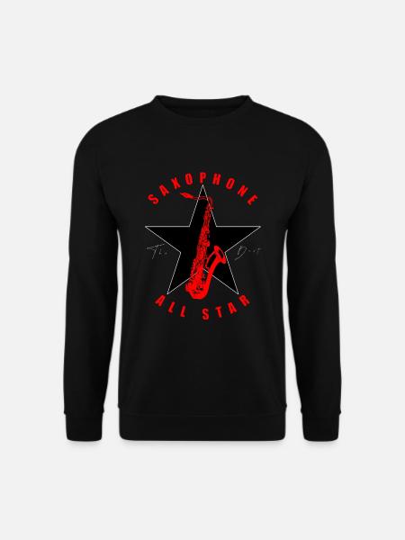Saxophone ALL STAR - Unisex Sweatshirt - black
