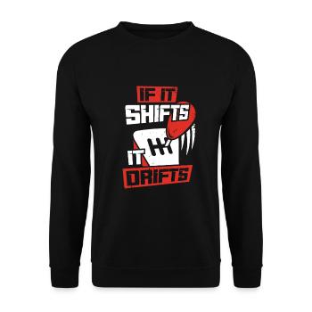 Driften Driftsport Rallye Rallyefahrer Geschenk - Unisex Pullover - Schwarz - Vorne - Alina (178cm) & Michal (187cm)