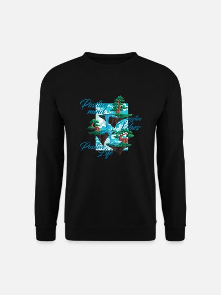 positif Positive Vibes Vie positive Sois - Sweat-shirt Unisexe - noir