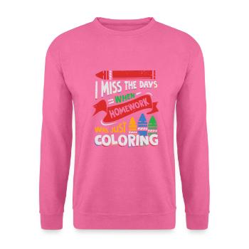 Homework School Student Gift - Unisex Sweatshirt - pink - Front