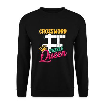 Cadeau de reine de mots croisés - Sweat-shirt Unisexe - noir - Devant - Alina (178cm) & Michal (187cm)