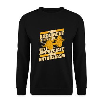 Funny Personal Trainer Fitness Trainer Gift - Unisex Sweatshirt - black - Front - Alina (178cm) & Michal (187cm)
