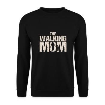 The Walking Mom Mother's Day Funny Zombie - Unisex Sweatshirt - black - Front - Alina (178cm) & Michal (187cm)