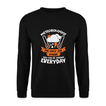 Météo météo drôle Cadeau Météo - Sweat-shirt Unisexe - noir - Devant - Alina (178cm) & Michal (187cm)