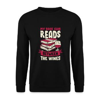 Book Club Book Club Book Community Gift - Unisex Sweatshirt - black - Front - Alina (178cm) & Michal (187cm)